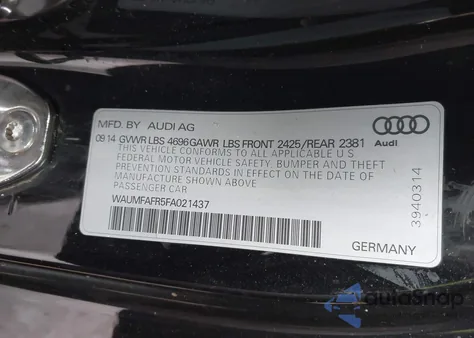 2015 Audi A5 2.0T Premium z USA, uszkodzony, nr VIN WAUMFAFR5FA021437
